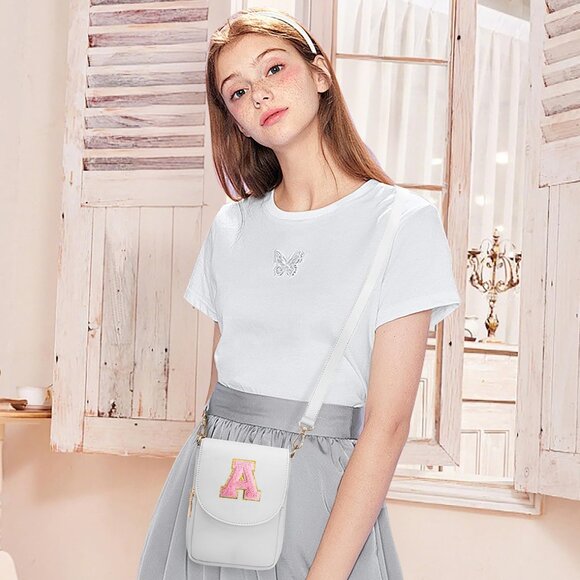 Elegant Adjustable Crossbody Purse with Initial Design - Lightweight & Durable - Picture 2 of 6